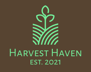 Crop - Agriculture Seedling Plant logo design