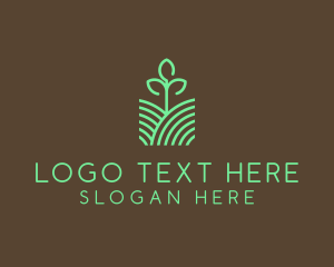 Bio - Agriculture Seedling Plant logo design