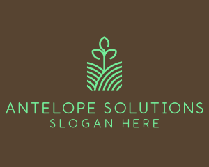 Agriculture Seedling Plant logo design