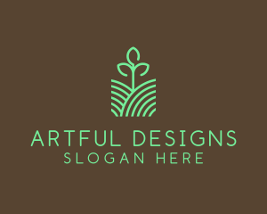 Agriculture Seedling Plant logo design