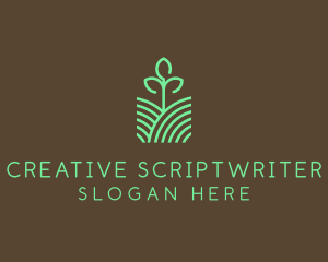 Agriculture Seedling Plant logo design