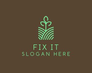 Agriculture Seedling Plant logo design