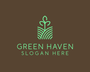 Agriculture Seedling Plant logo design