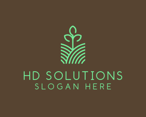 Agriculture Seedling Plant logo design