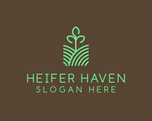 Agriculture Seedling Plant logo design