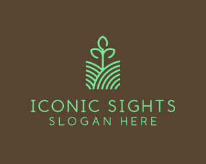 Agriculture Seedling Plant logo design