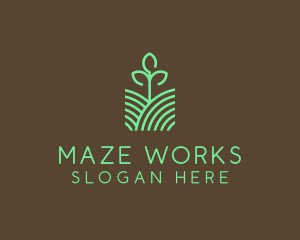 Agriculture Seedling Plant logo design