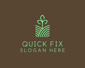 Agriculture Seedling Plant logo design