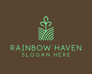 Agriculture Seedling Plant logo design