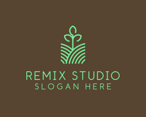 Agriculture Seedling Plant logo design