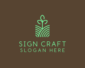 Agriculture Seedling Plant logo design