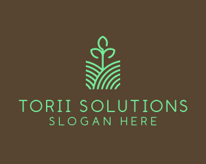 Agriculture Seedling Plant logo design