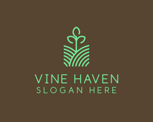 Agriculture Seedling Plant logo design