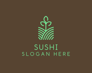 Agriculture Seedling Plant logo design