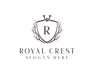 Royal Flower Crest logo design