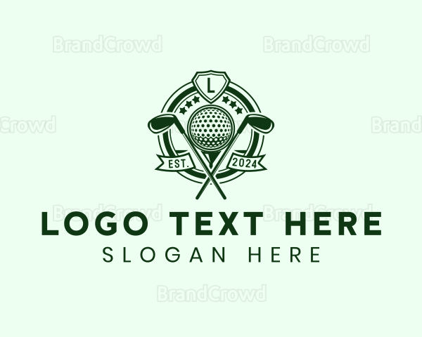 Golf Ball Sports Logo