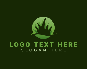 Leaf - Grass Yard Lawn logo design