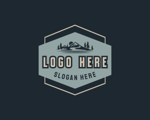 Hills - Trekking Mountain Nature logo design