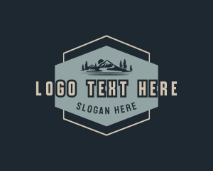 Nature - Trekking Mountain Nature logo design