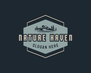 Trekking Mountain Nature logo design