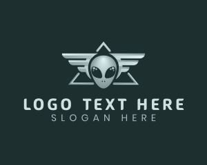 Airplane - Alien Wing Gaming logo design