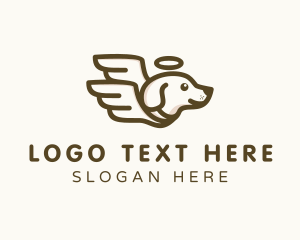 Angel - Pet Dog Wings logo design