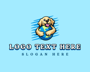 Dog Earth Hug logo design