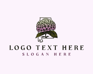 Plant - Alabama Hydrangea Flower logo design