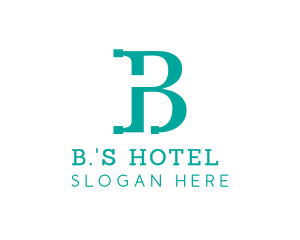 Modern Teal B logo design