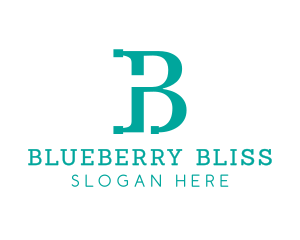 Modern Teal B logo design