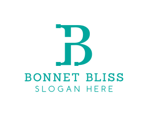 Modern Teal B logo design