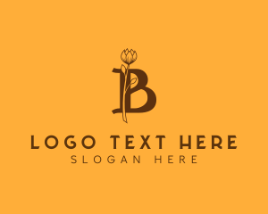Elegant Flower Letter B logo design