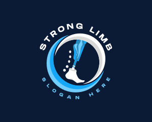 Leg - Prosthetic Leg Therapy logo design