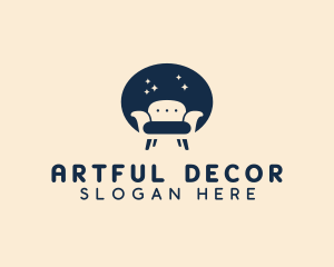 Armchair Couch Furniture logo design