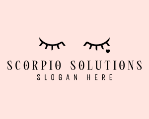 Feminine Eyelash Beauty  logo design