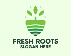 Radish - Organic Farm Tree logo design