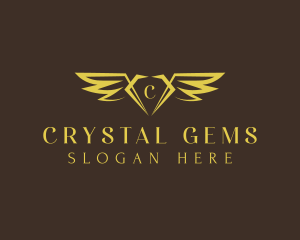 Luxury Diamond Wing logo design