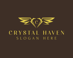 Luxury Diamond Wing logo design