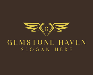 Luxury Diamond Wing logo design