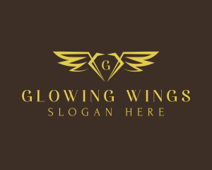 Luxury Diamond Wing logo design