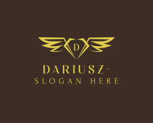 Wing - Luxury Diamond Wing logo design