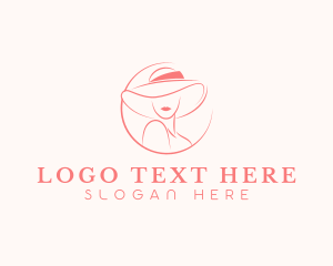 Stylish - Lady Hat Fashion logo design