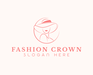 Lady Hat Fashion logo design