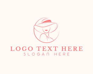 Model - Lady Hat Fashion logo design