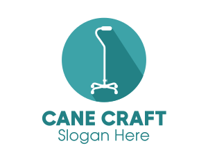 Cane - Senior Walking Stick logo design