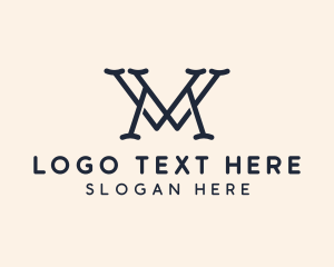 Monogram - Consulting Business Firm Letter WM logo design