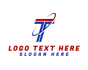 Trucking - Modern Orbit Letter T logo design