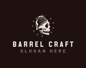 Barrel - Skull Beer Barrel Brewery logo design