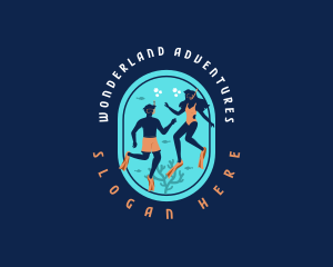 Free Diver Snorkeling logo design