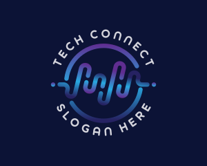 Neon - Sound Wave Music logo design